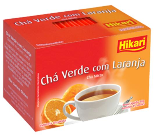 Chá verde Hikari com laranja 30g - Imagem em destaque