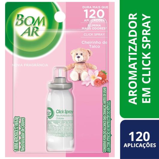 Aromatizador Bom Ar Click Spray Refil Cheirinho de Talco 12ml - Imagem em destaque