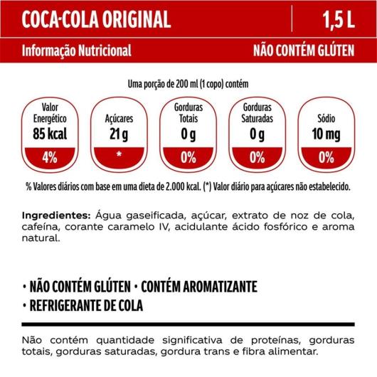 Refrigerante Coca-Cola ORIGINAL PET 1,5L - Imagem em destaque