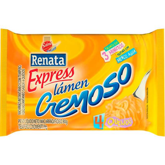 Macarrão instantâneo Renata cremoso 4 queijos 88g - Imagem em destaque