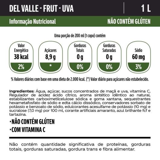 Suco Del Valle Néctar Sabor Uva TP 1L - Imagem em destaque