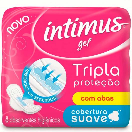 Absorvente Intimus gel normal cobertura suave com abas 8 unidades - Imagem em destaque