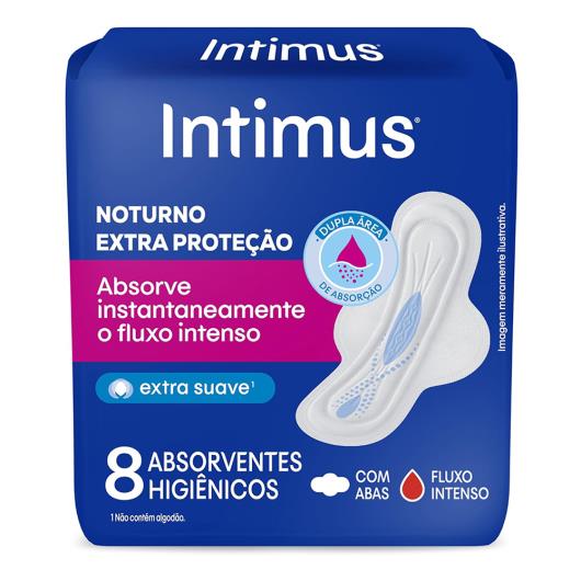 Intimus® Absorvente Noturno Suave C/Abas - 8 UN - Imagem em destaque