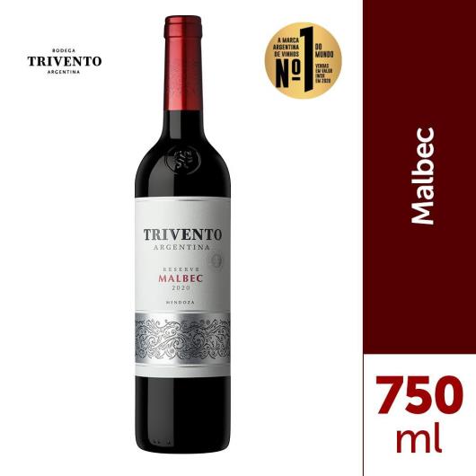 Vinho Argentino Trivento Reserve Malbec Com 750ML - Imagem em destaque