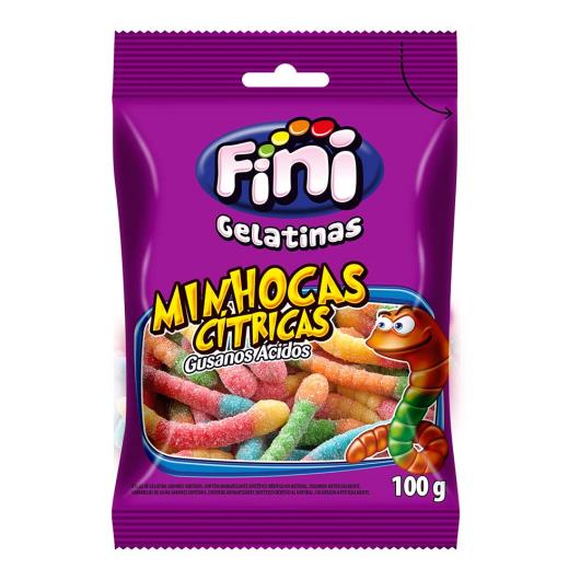Bala Fini Minhocas Cítricas 100g - Imagem em destaque