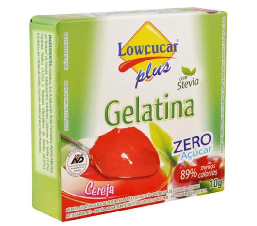 Gelatina em pó Stevia Plus sabor cereja zero açúcar 10g - Imagem em destaque