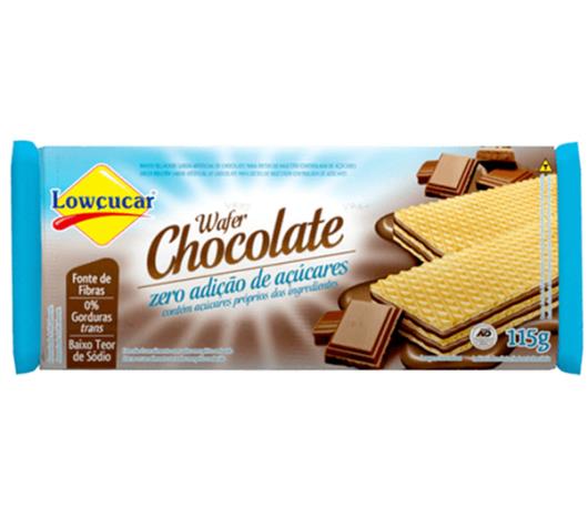 Wafer Lowçucar zero açúcar sabor chocolate 115g - Imagem em destaque