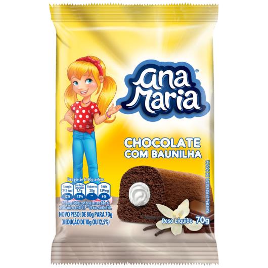 Bolo Ana Maria Chocolate com Baunilha 70g - Imagem em destaque