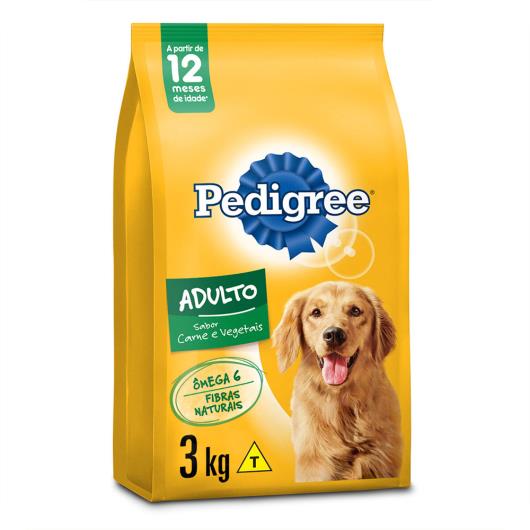 Alimento para Cães Adultos Raças Médias e Grandes Carne e Vegetais Pedigree 3kg - Imagem em destaque