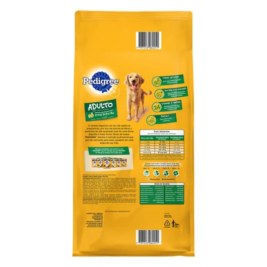 Alimento para Cães Adultos Raças Médias e Grandes Carne e Vegetais Pedigree 3kg - Imagem em destaque