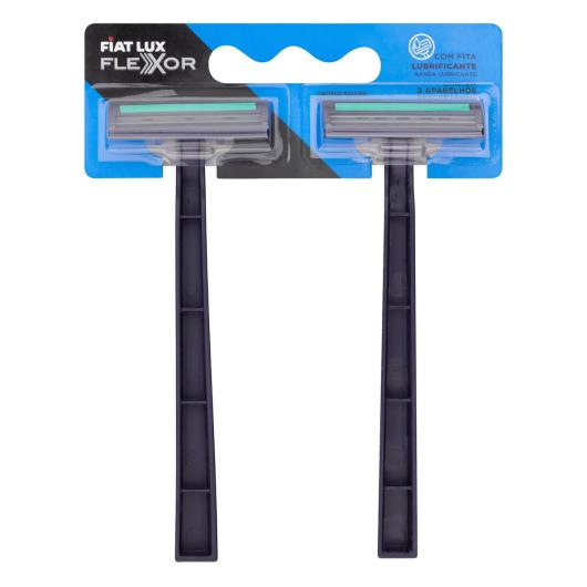 Aparelho Descartável para Barbear Azul Fiat Lux Flexor 2 Unidades - Imagem em destaque