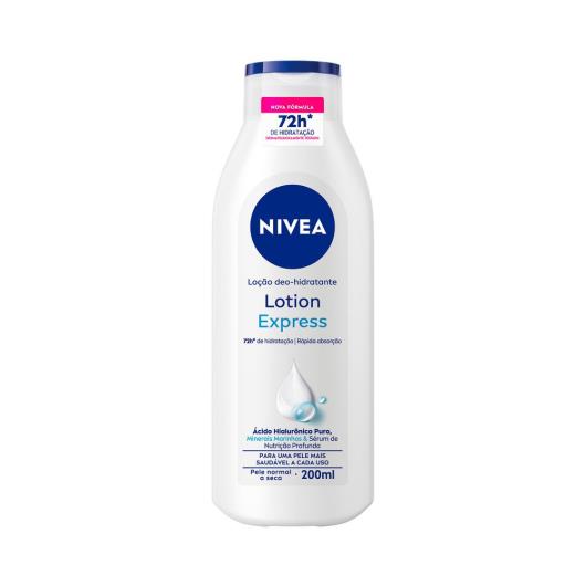 NIVEA Loção Hidratante Lotion Express 48h Hidratação Profunda 200ml - Imagem em destaque