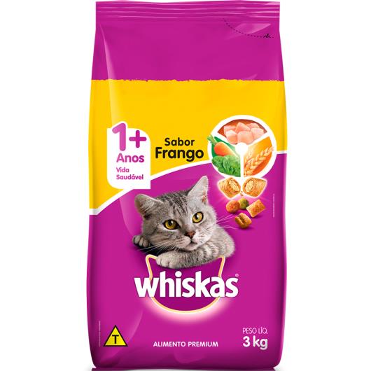 Ração para gatos Whiskas sabor frango 3kg - Imagem em destaque