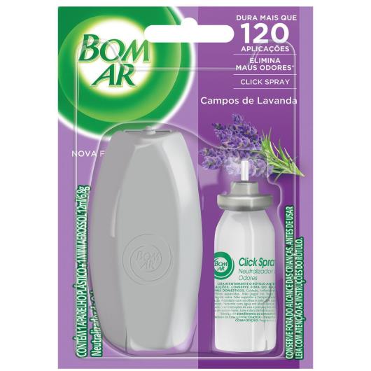 Aromatizador Bom Ar Click Spray Campos de Lavanda Aparelho + Refil 12ml - Imagem em destaque