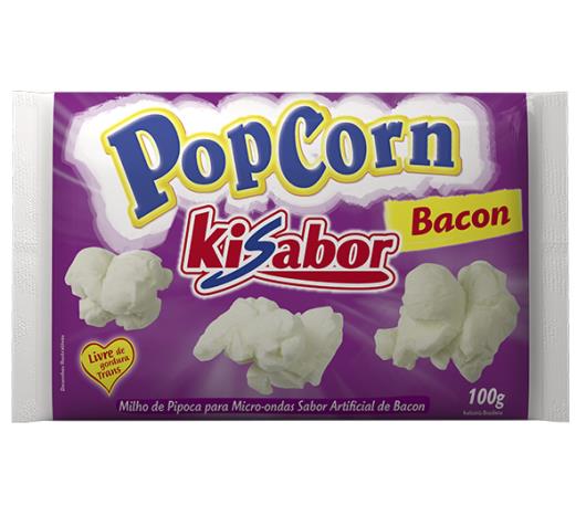 Milho de pipoca Kisabor para microondas sabor bacon 100g - Imagem em destaque