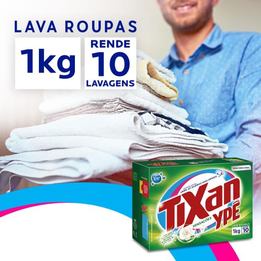 Lava roupas em pó Sensações Tixan Ypê 1 kg - Imagem em destaque