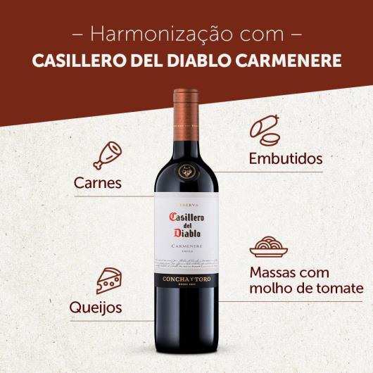 Vinho Chileno Casillero Del Diablo Reserva Carmenere com 750ML - Imagem em destaque