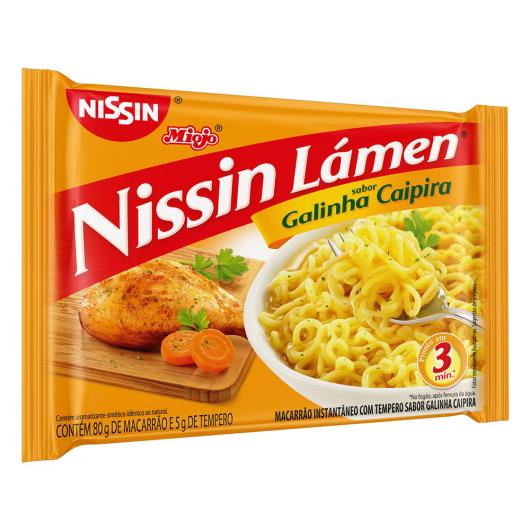 Macarrão Instantâneo Lámen Galinha Caipira Nissin Miojo Pacote 85g - Imagem em destaque