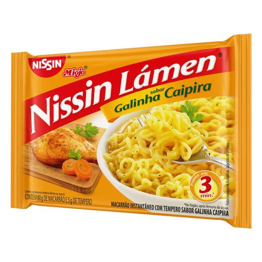 Macarrão Instantâneo Lámen Galinha Caipira Nissin Miojo Pacote 85g - Imagem em destaque