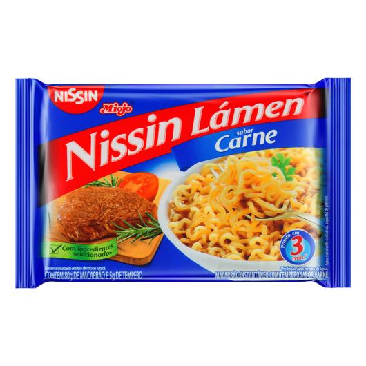 Macarrão Instantâneo Lámen Carne Nissin Miojo Pacote 85g - Imagem em destaque