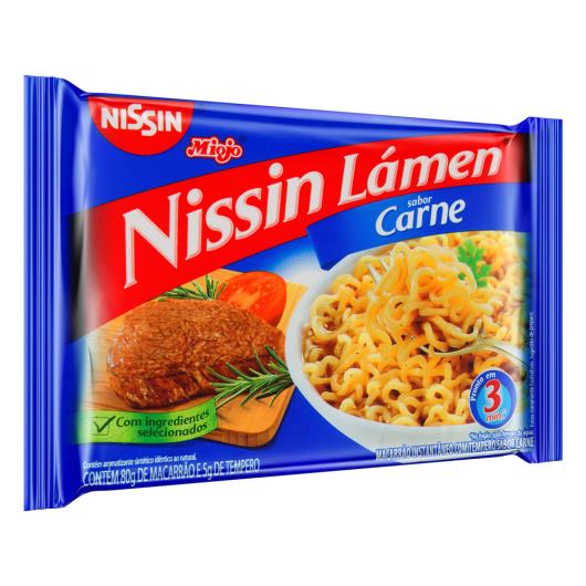 Macarrão Instantâneo Lámen Carne Nissin Miojo Pacote 85g - Imagem em destaque