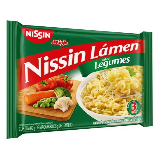 Macarrão Instantâneo Lámen Legumes Nissin Miojo Pacote 85g - Imagem em destaque