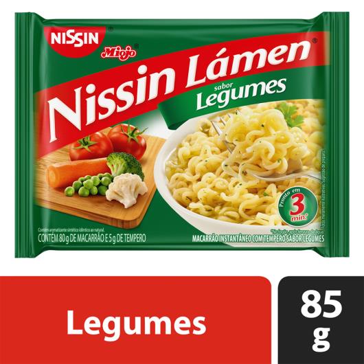 Macarrão Instantâneo Lámen Legumes Nissin Miojo Pacote 85g - Imagem em destaque