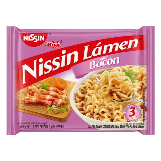 Macarrão Instantâneo Lámen Bacon Nissin Miojo Pacote 85g - Imagem em destaque