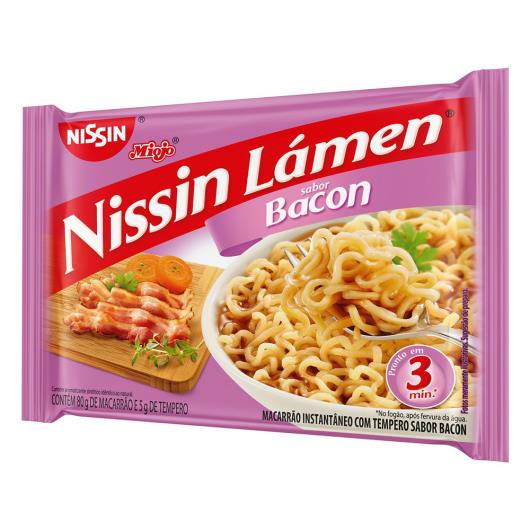 Macarrão Instantâneo Lámen Bacon Nissin Miojo Pacote 85g - Imagem em destaque