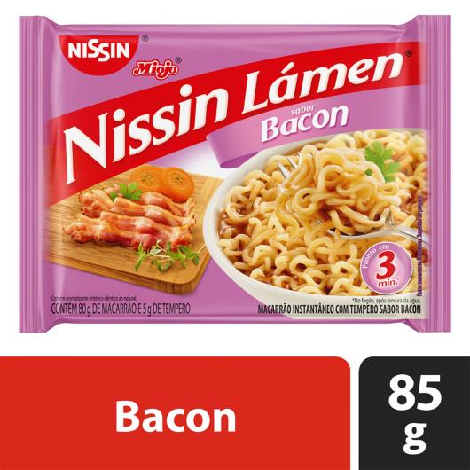 Macarrão Instantâneo Lámen Bacon Nissin Miojo Pacote 85g - Imagem em destaque