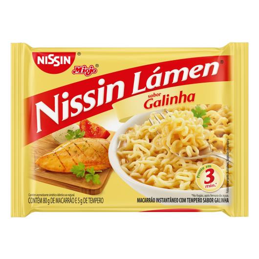 Macarrão Instantâneo Lámen Galinha Nissin Miojo Pacote 85g - Imagem em destaque