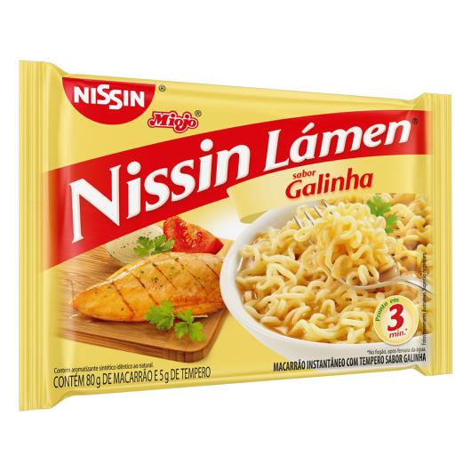 Macarrão Instantâneo Lámen Galinha Nissin Miojo Pacote 85g - Imagem em destaque