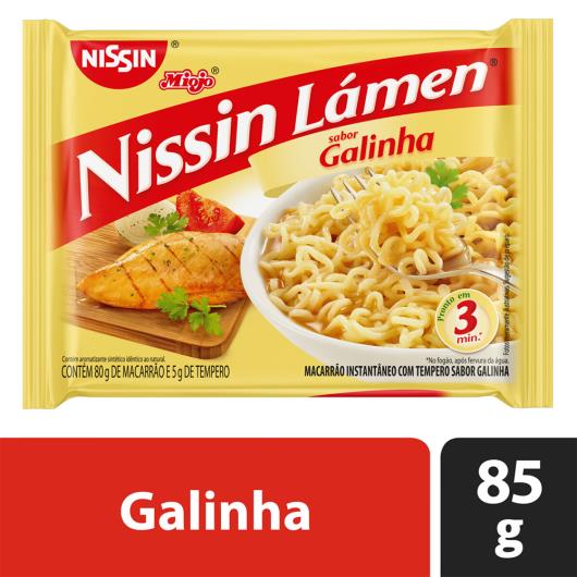 Macarrão Instantâneo Lámen Galinha Nissin Miojo Pacote 85g - Imagem em destaque