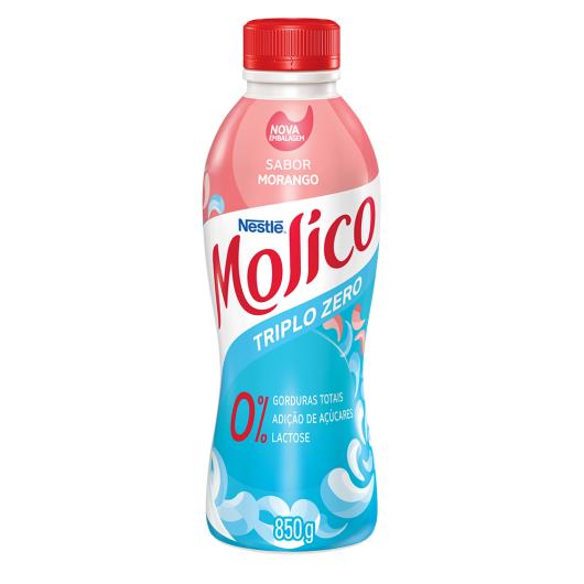 Iogurte Molico Morango Nestlé Zero Lactose e Zero Adição de Açúcares 850g - Imagem em destaque