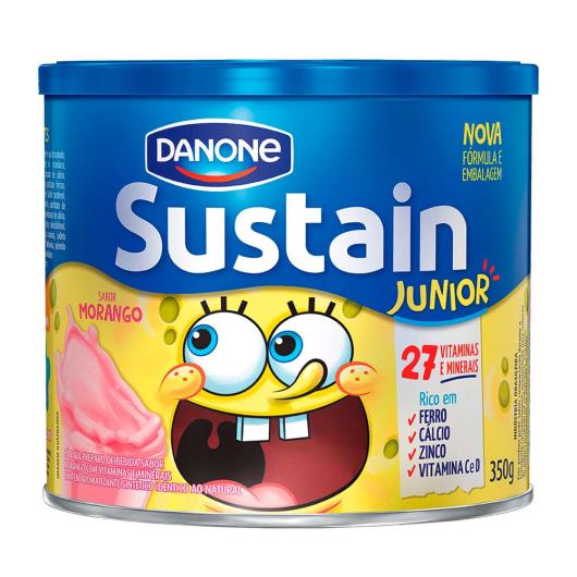 Pó para preparo de bebida Sustain Jr.sabor morango 350g - Imagem em destaque