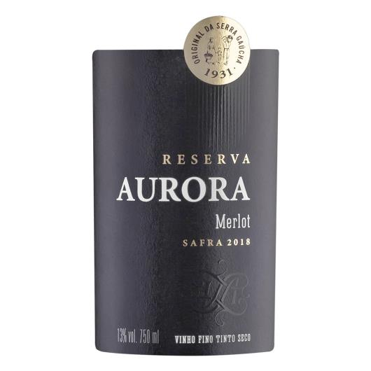 Vinho Nacional Tinto Seco Reserva Aurora Merlot Garrafa 750ml - Imagem em destaque