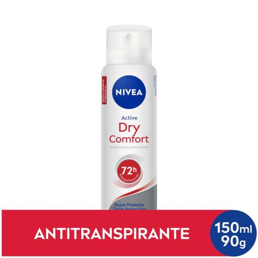 NIVEA Desodorante Antitranspirante Aerosol Dry Comfort Plus 150ml - Imagem em destaque