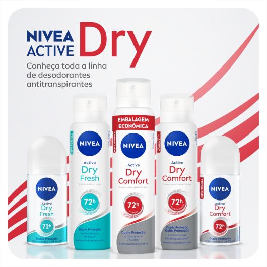 NIVEA Desodorante Antitranspirante Aerosol Dry Comfort Plus 150ml - Imagem em destaque