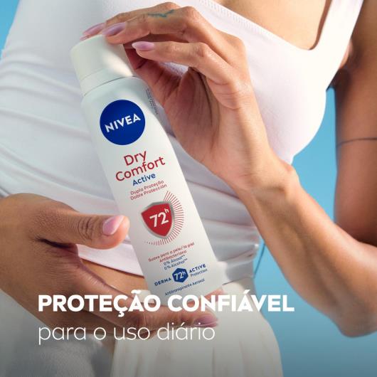 NIVEA Desodorante Antitranspirante Aerosol Dry Comfort Plus 150ml - Imagem em destaque