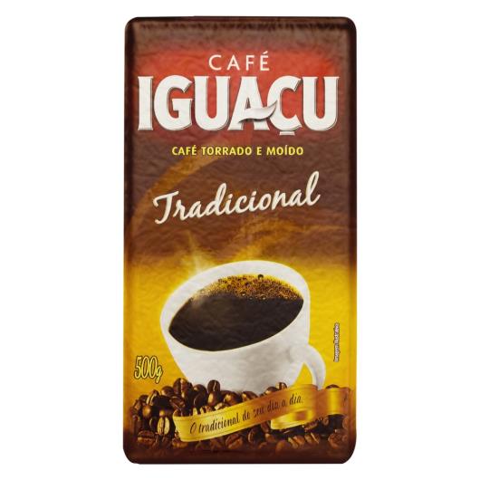 Café Torrado e Moído a Vácuo Tradicional Iguaçu Pacote 500g - Imagem em destaque