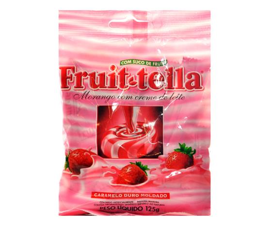 Bala Fruit Tella de morango com creme leite 125g - Imagem em destaque