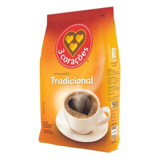 Café em pó 3 Corações Tradicional 250g - Imagem em destaque