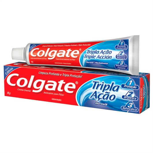 Creme dental Colgate tripla ação hortelã 90g - Imagem em destaque