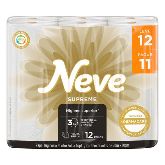 Papel Higiênico NEVE SUPREME Folha Tripla 20m Leve 12 Pague 11 - Imagem em destaque