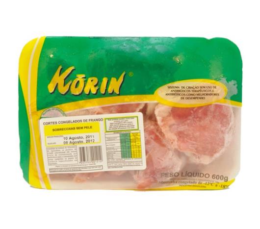 Filé de coxa e sobrecoxa de frango resfriado cem pele Korin 600g - Imagem em destaque