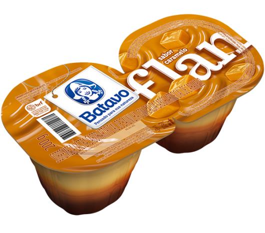 Sobremesa Batavo flan baunilha e caramelo 2x100g - Imagem em destaque