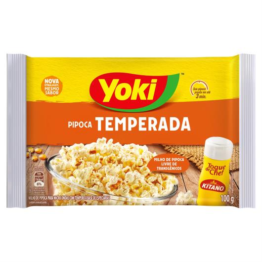 Pipoca para Micro-Ondas Temperada com Toque de Chef Yoki Pacote 100g - Imagem em destaque