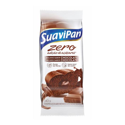 Bolinho Zero Açúcar Chocolate SuaviPan Sabor Chocolate 40g - Imagem em destaque