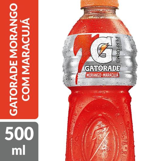 ISOTÔNICO GATORADE MORANGO COM MARACUJÁ 500 ML GARRAFA - Imagem em destaque