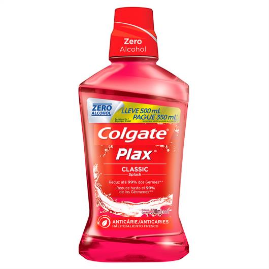 Enxaguante Bucal Colgate Plax Classic 500ml Promo Pague 350ml - Imagem em destaque